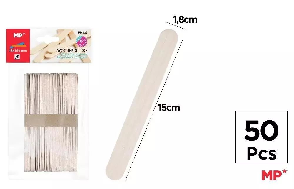 Patyczki drewniane 50szt. MP Main Paper. Nowy Produkt