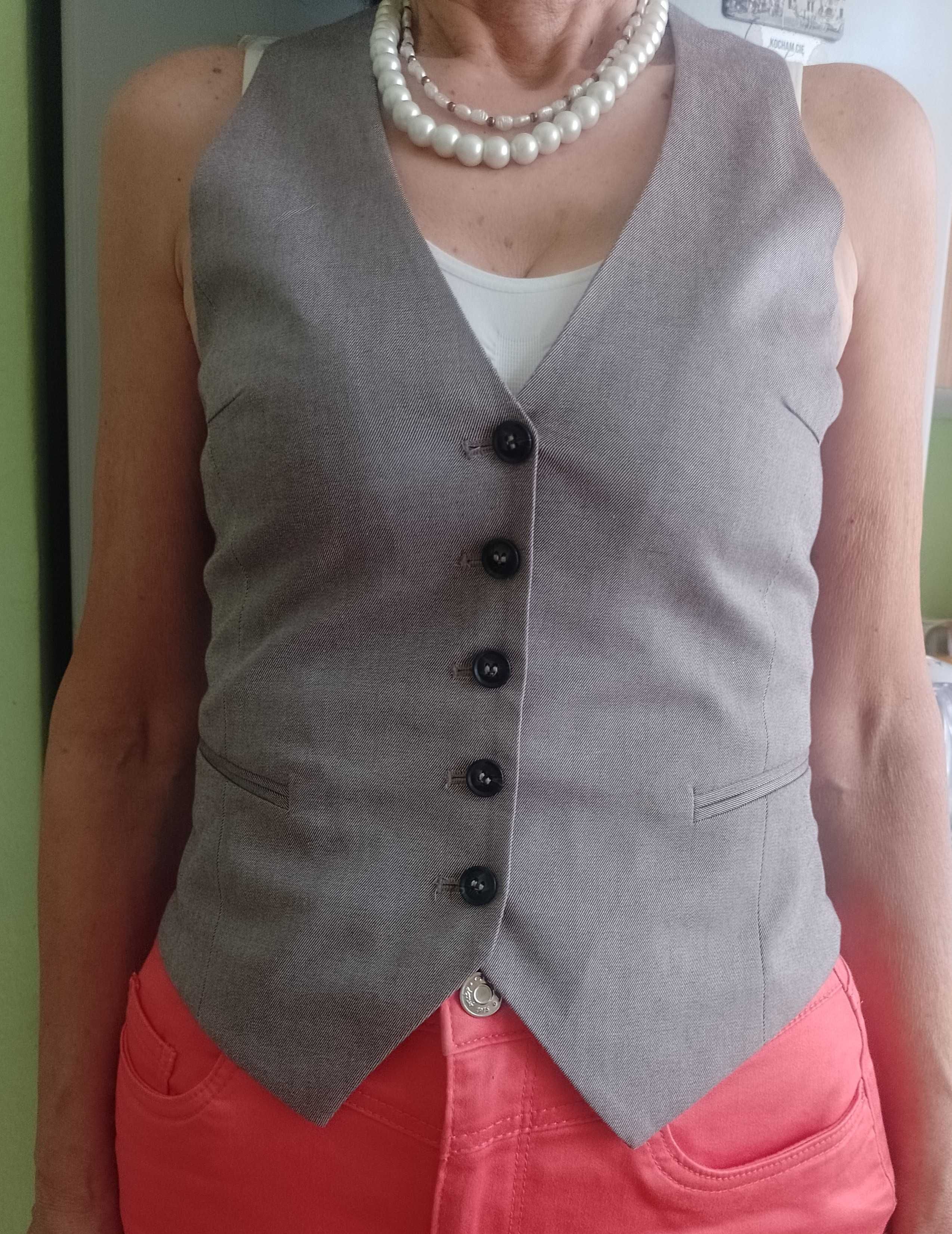 (36/S) H&M/ Biznesowa kamizelka garniturowa z Londynu