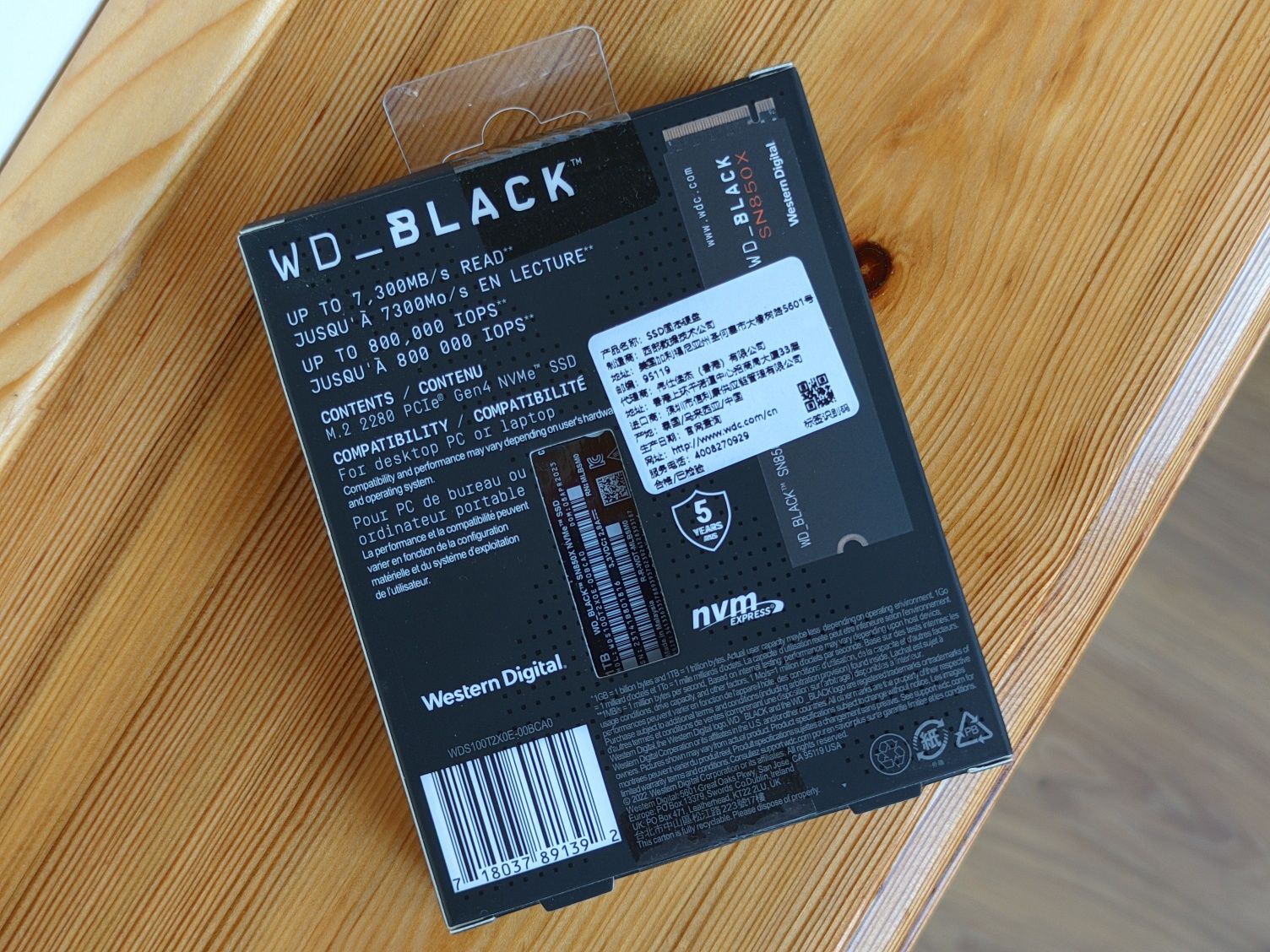 SSD WD Western Digital Black SN850X 2TB NVMe PCIe 4.0 4x M.2 2288