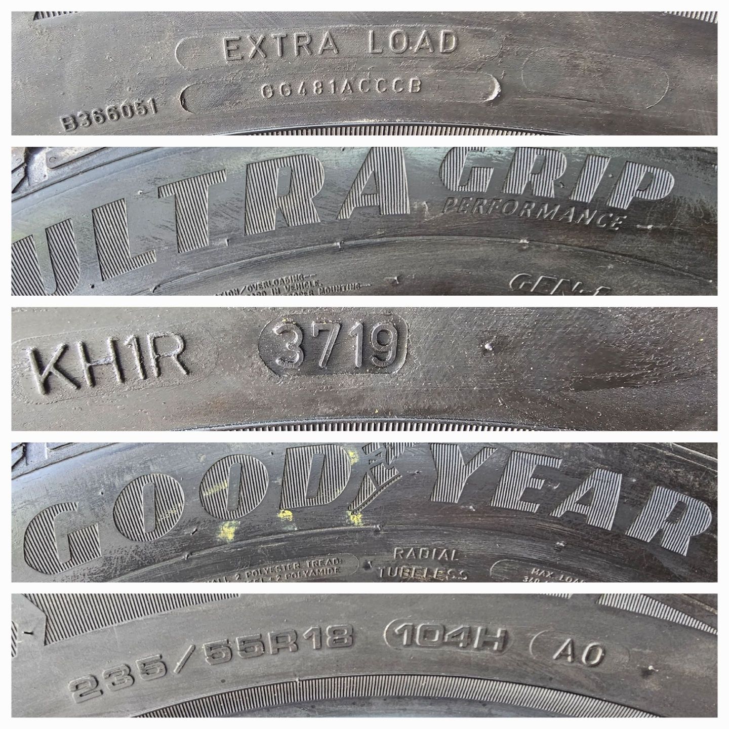 Goodyear Ultra Grip Gen-1 235/55r18 104H XL AO