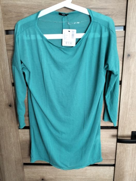 Tezenis, nowa turkusowa cienka dłuższa bluzeczka, tunika, mgiełka,r.S