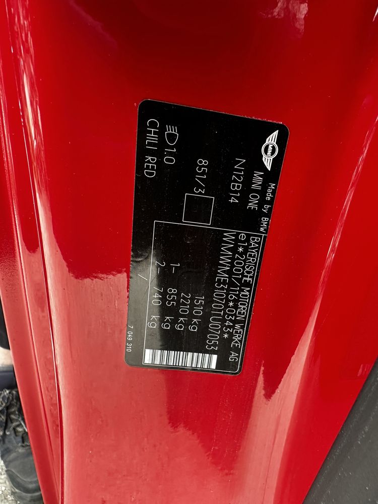 Drzwi Mini R56 Prawe Red Chili