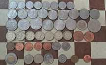 Conjunto lote moedas portugual Inglaterra espanha gibraltar canada