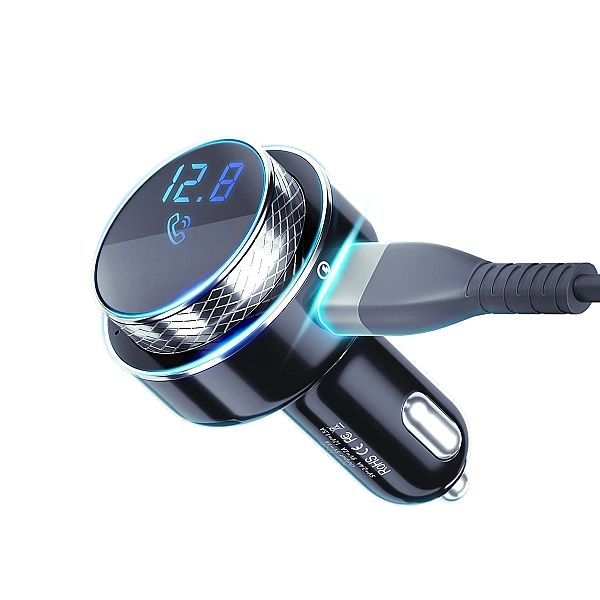 Transmiter samochodowy 3mk Hyper Car FM Transmitter z portem USB-A - c