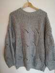 sweter Top Secret, oversize, szary, z domieszką alpaki