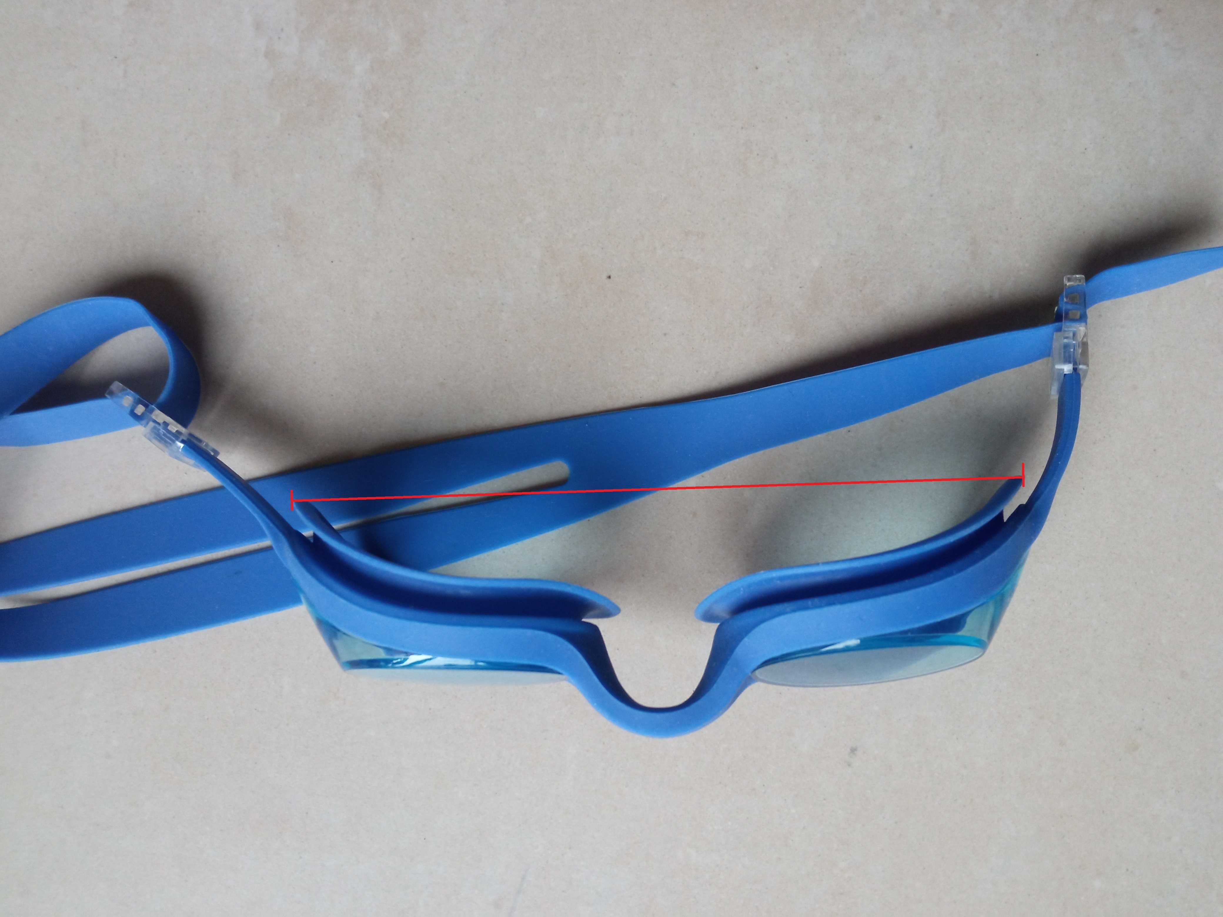 Okulary do pływania niebieskie google