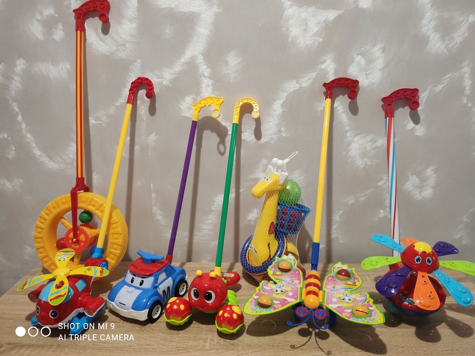 Детские Кубики Каталки Тележки Пирамидки Кегли Боулинг Шарики Мяч Юла