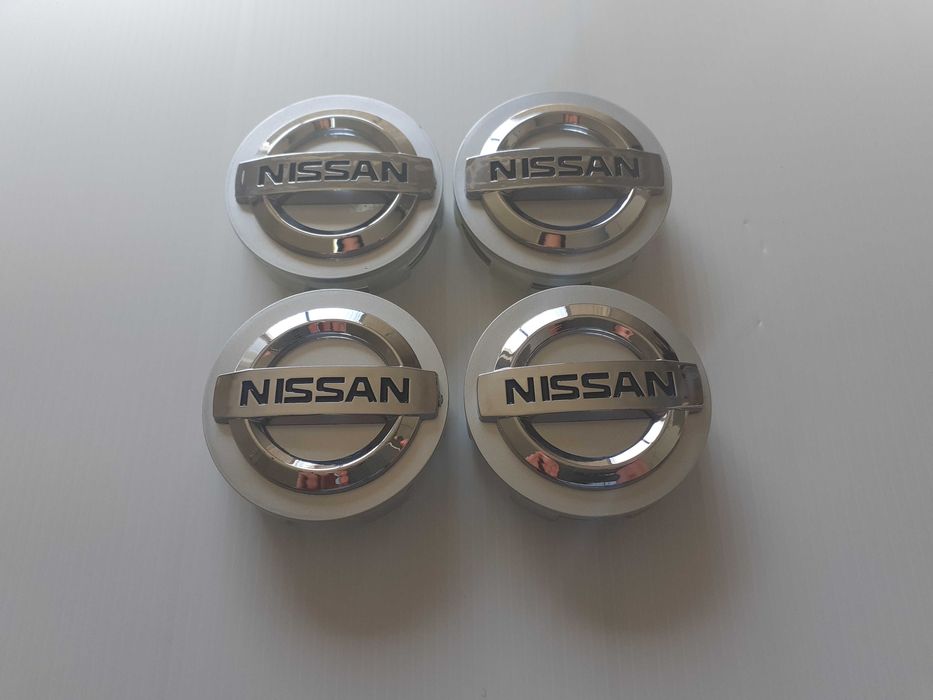Centros/tampas de jante completos Nissan com 54, 58, 60, 65 e 68 mm