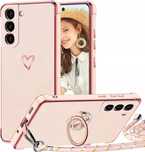etui na telefon samsung galaxy s21 ze smyczka ze stojakiem ring 360°