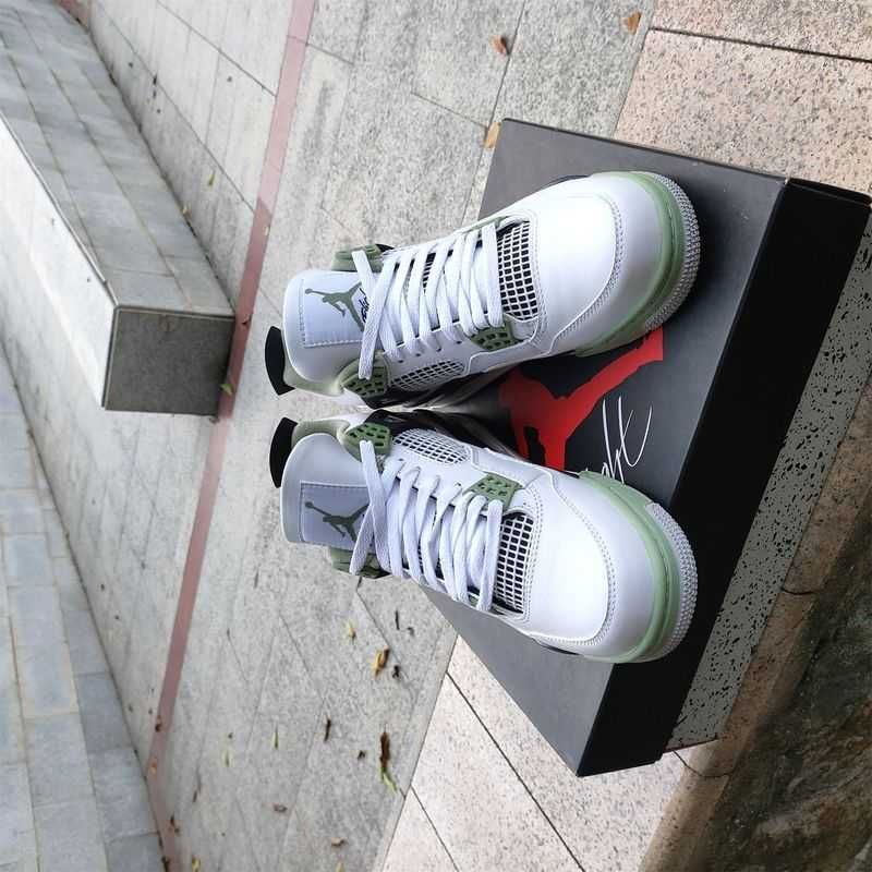 Nowość*NowyJordan4NikeAir4 GreenunisexTrampk 38