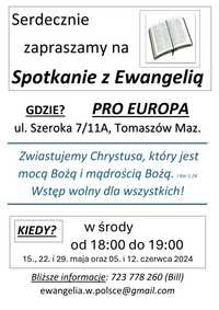 Spotkanie z Ewangelią w Tomaszowie Mazowieckim