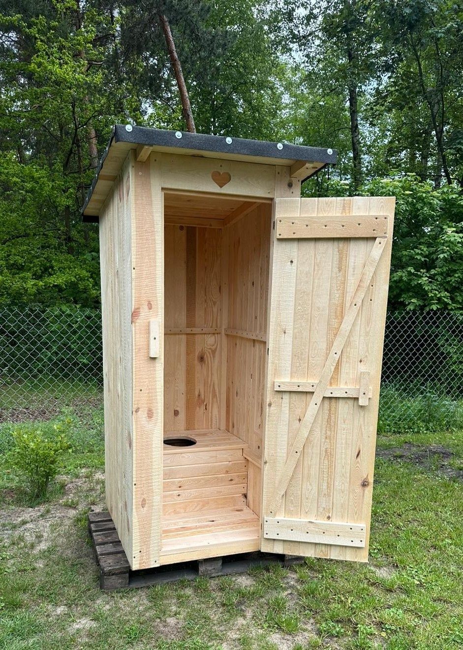 Toaleta drewniana przenośna WC szalet kibel toy toy