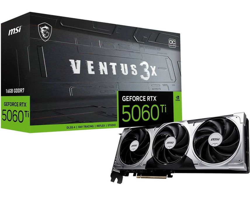 MSI GeForce RTX 5060 Ti 16G VENTUS 3X OC Gaming Graphics Card