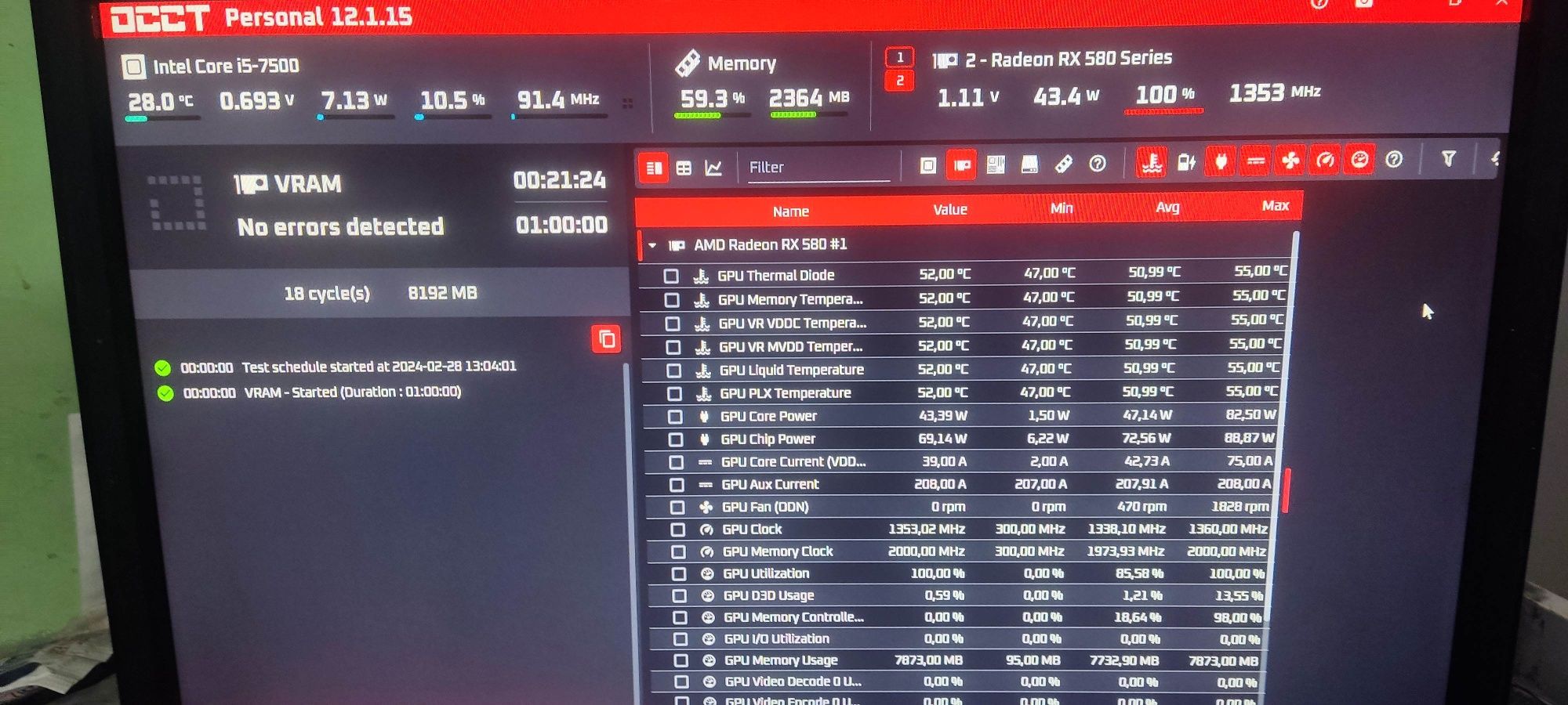 asus strix rx 580 8gb память samsung