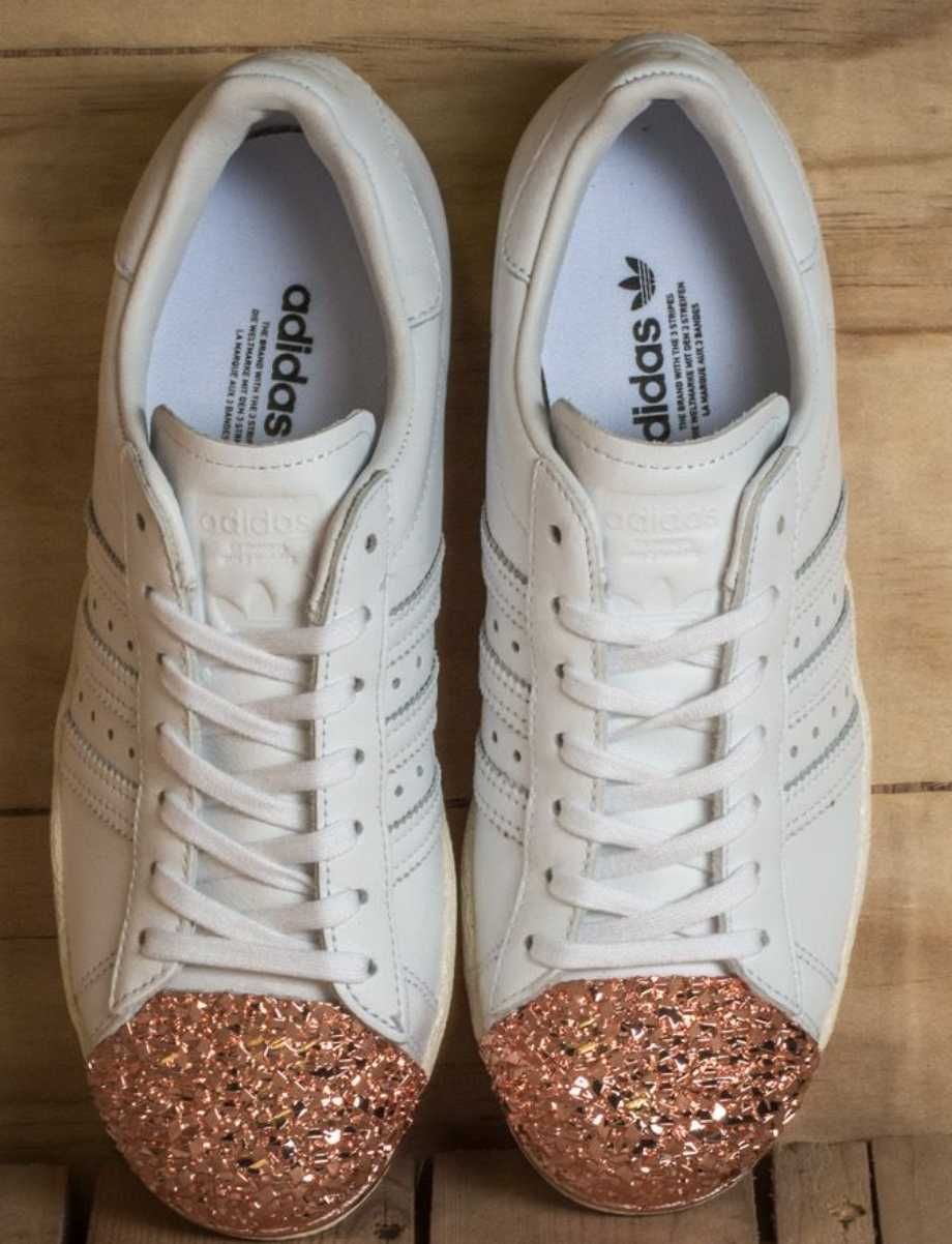ADIDAS SUPERSTAR lata  80 3D metalowy przód  SKÓRA