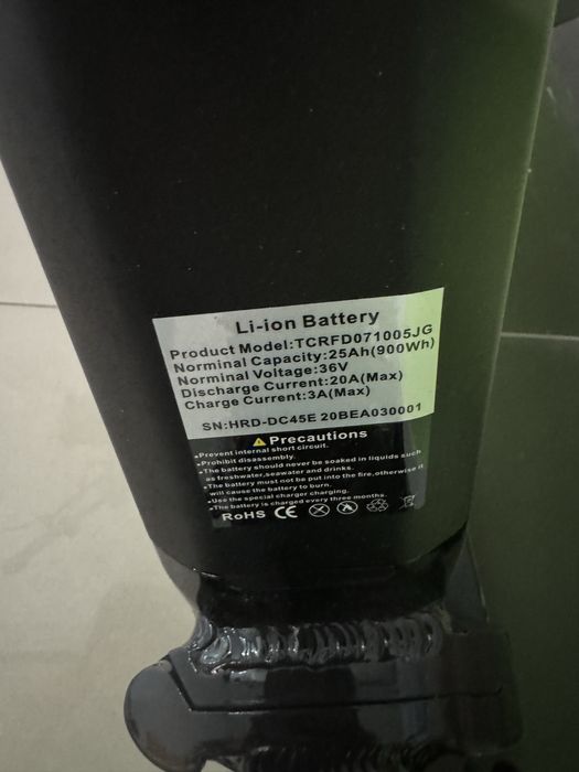 Rower elektryczny TTGO F6 36V 25Ah grube opony