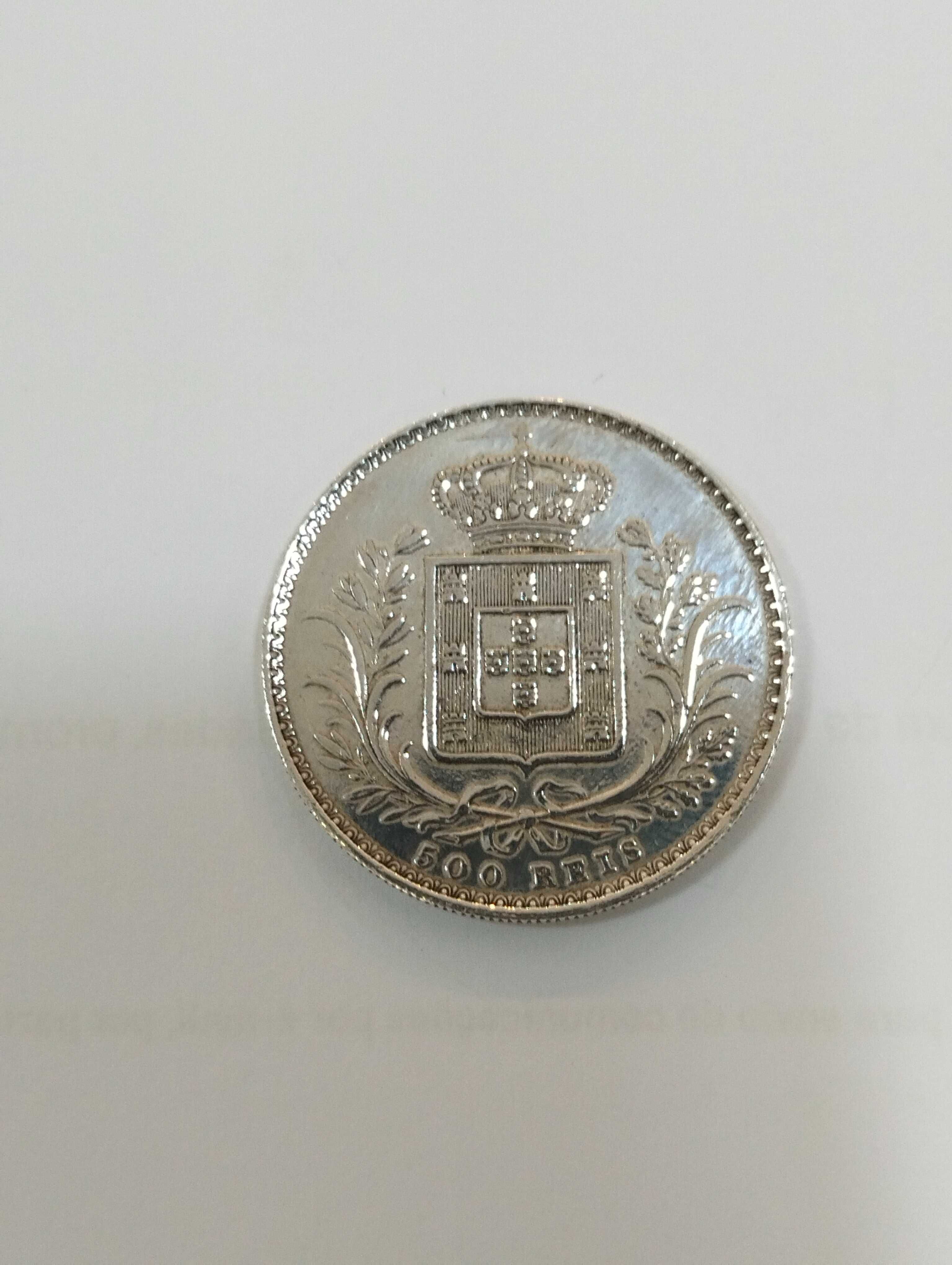 Moeda prata 500 reis ano 1887