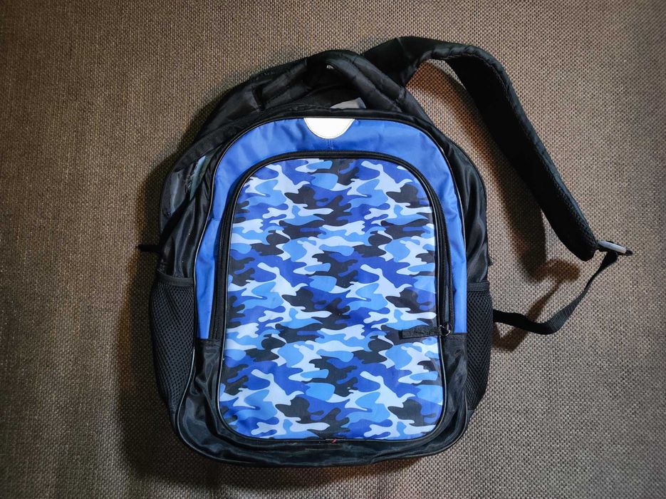 Plecak szkolny niebieskie moro