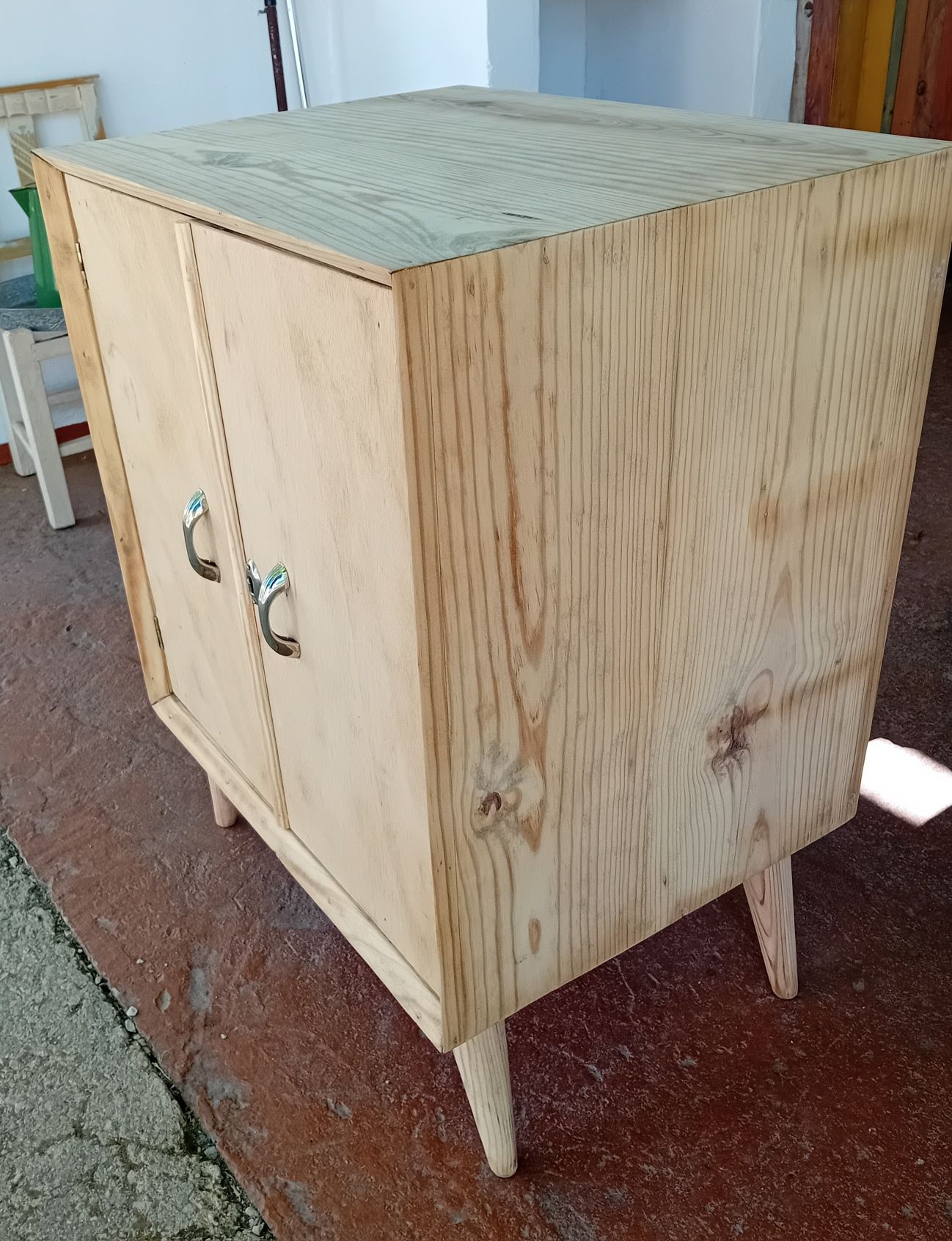 Small wooden cabinet.