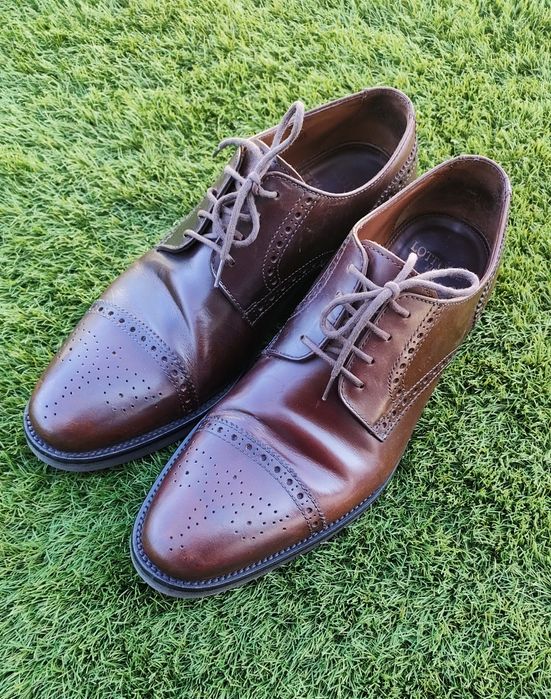 Sapatos Derby de couro castanho da Lottusse, Tam. 42,5