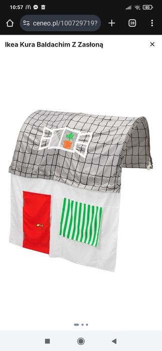 IKEA kura, łóżko dwustronne