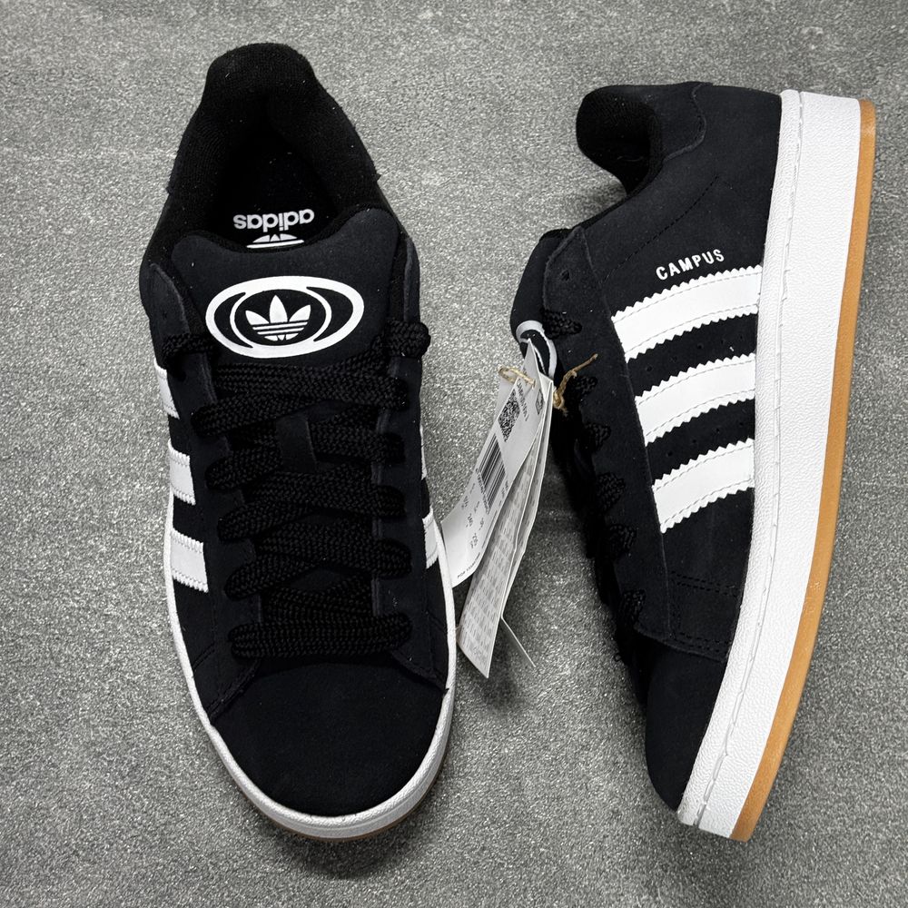 Чорні шкіряні кросівки Adidas Campus HQ6638 ОРИГІНАЛ 100% 38 р