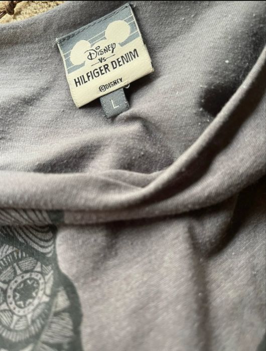 Tshirt Tommy Denim L cinzenta com Mickey a preto