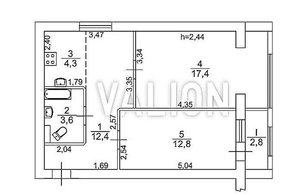 Двокімнатна квартира пр-т Голосіївський 108, метро Васильківська ВДН