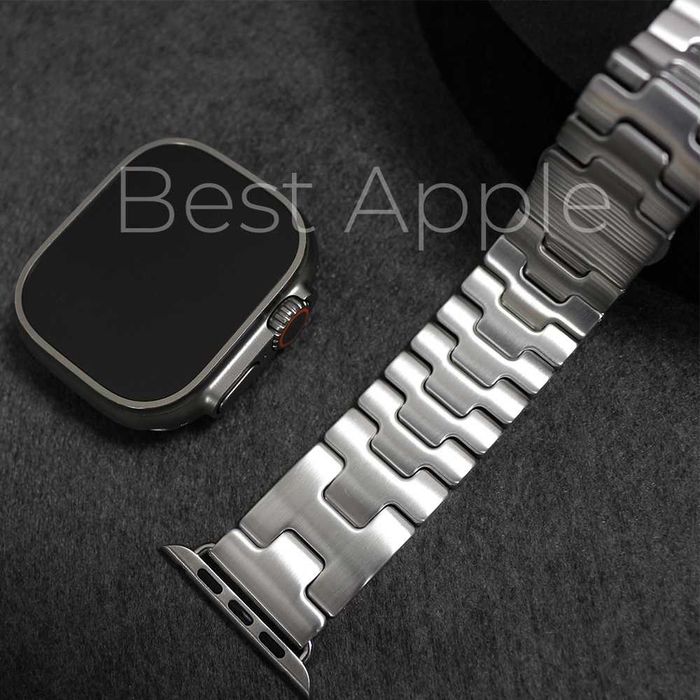 Браслет з нержавіючої сталі Hermès Satiné Grand H для Apple Watch
