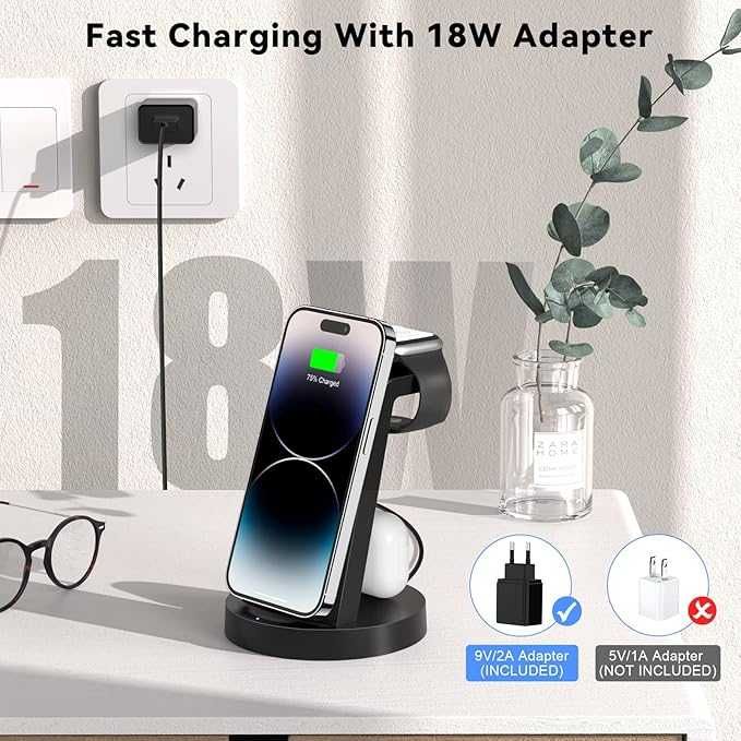 Bezprzewodowa ładowarka indukcyjna 3w1 do Apple iwatch iphone airpods