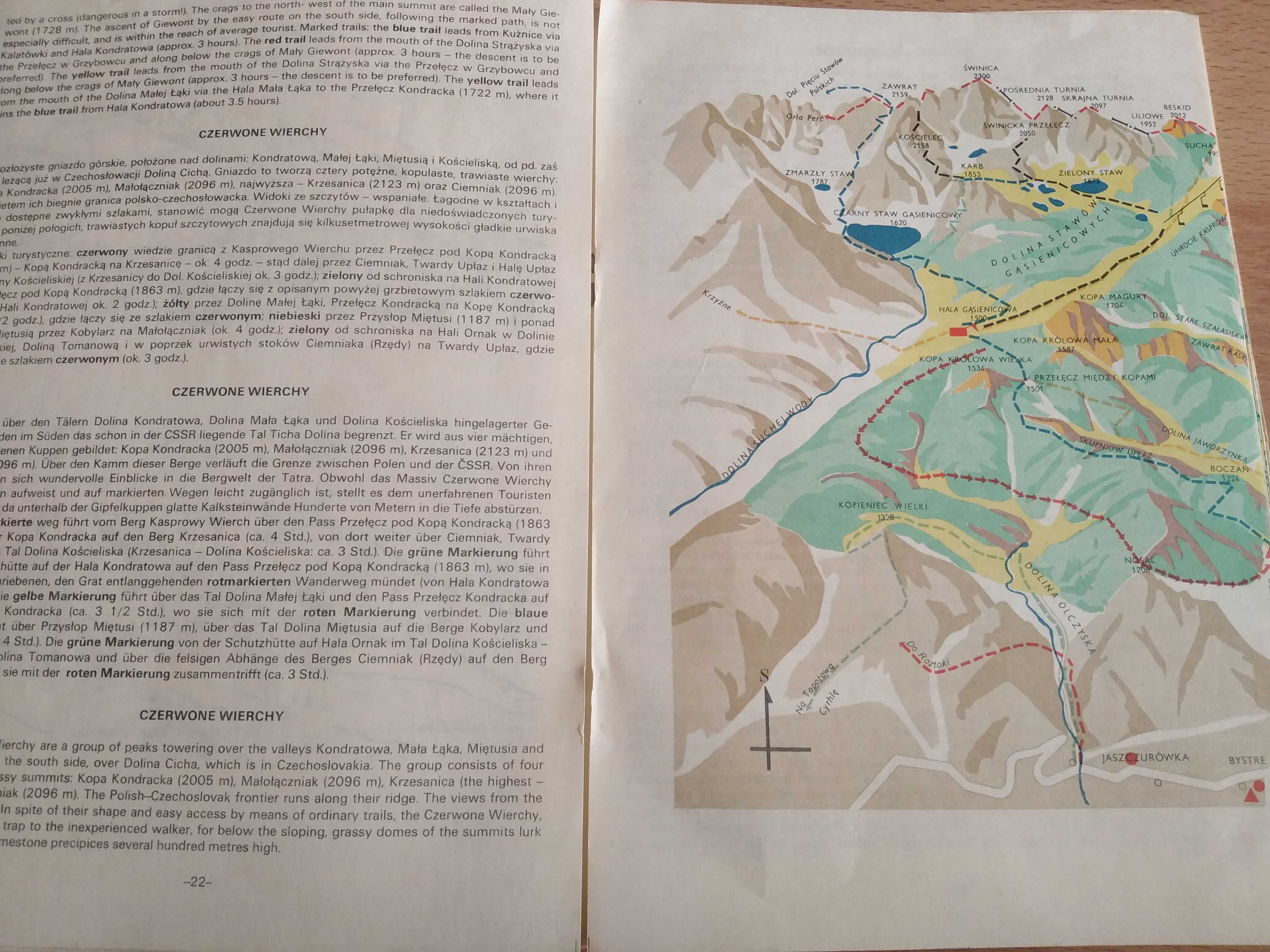 Tatry Polskie Szlaki Turystyczne 1984 Stara Książka