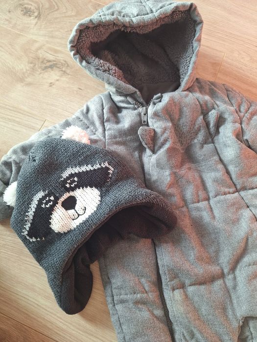 6-18 miesięcy ciepła czapka zimowa z uszkami szop gruba na zimę