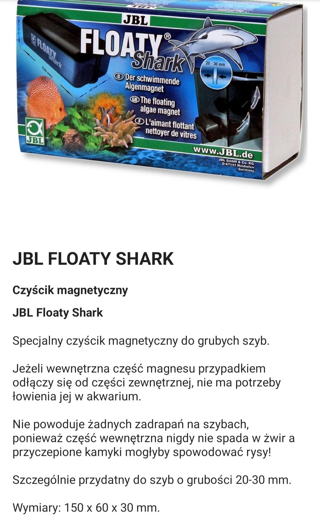 Jbl czyścik magnetyczny shark