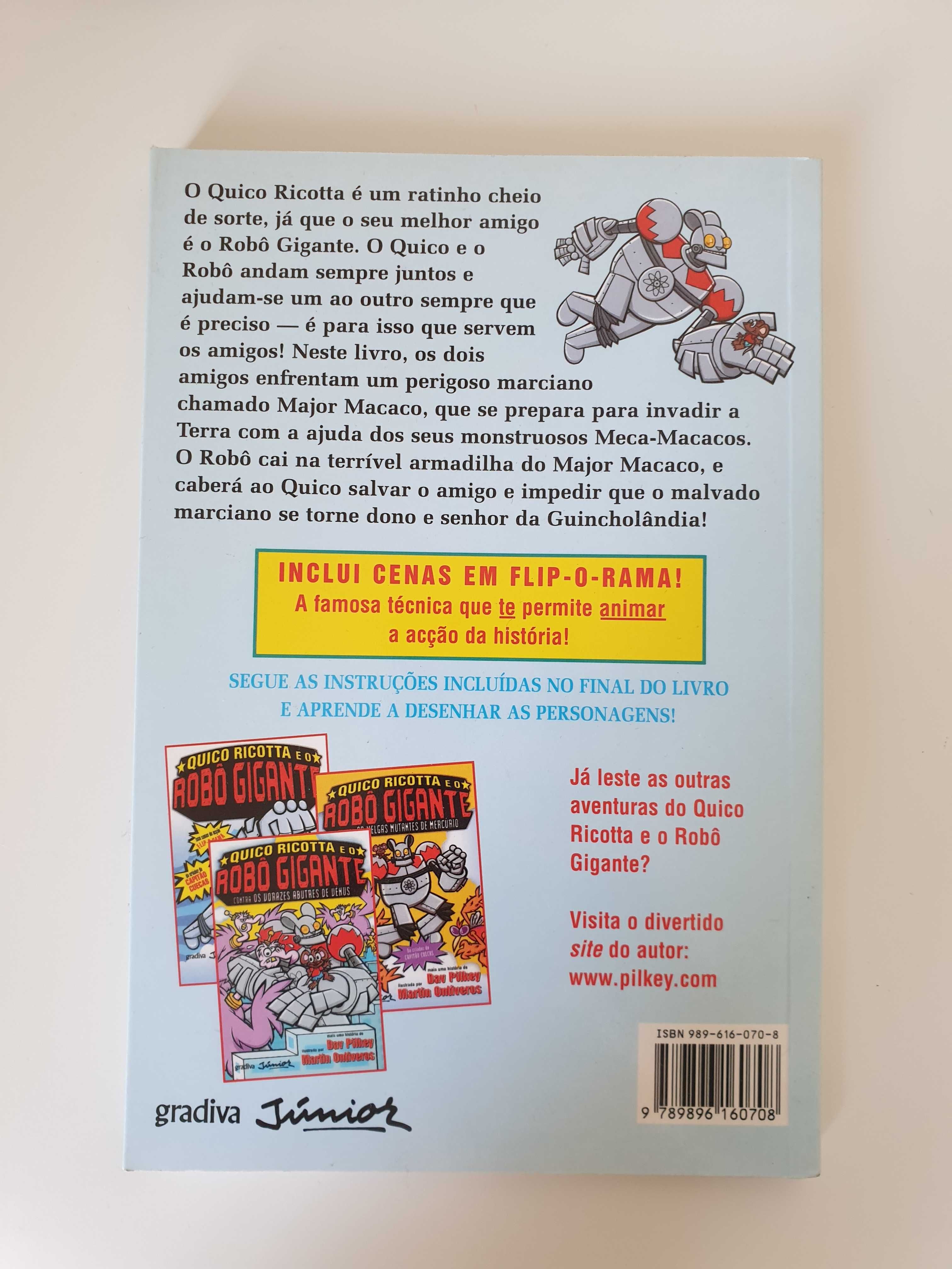 Livro "Quico Ricotta e o Robô Gigante Contra os Meca-Macacos de Marte"