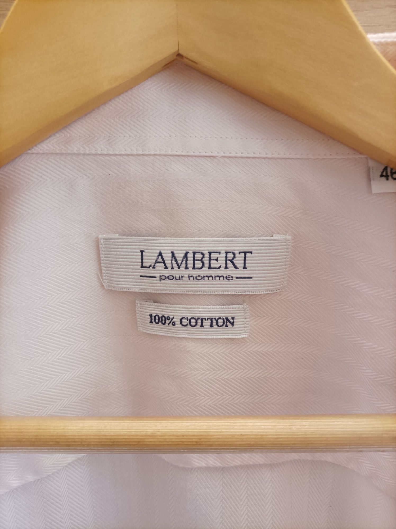 Nowa bawełniana koszula z długim rękawem Lambert