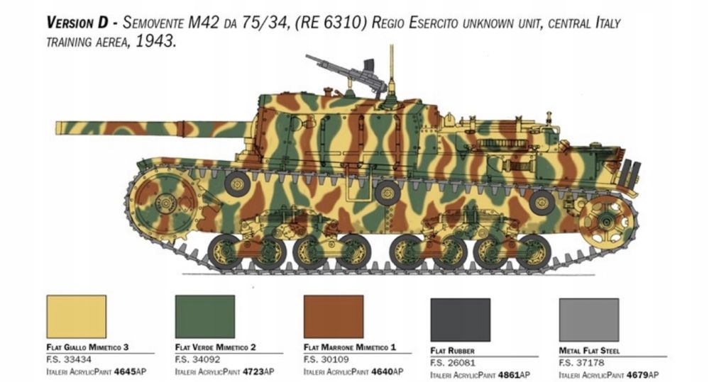 Czołg Semovente M42 model 1:35 Italeri 6584