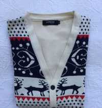 Детская одежда, свитер унисекс с новогодним принтом