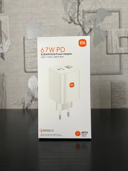 Зарядний пристрій Xiaomi 67w  адаптер + кабель швидка зарядка комплект