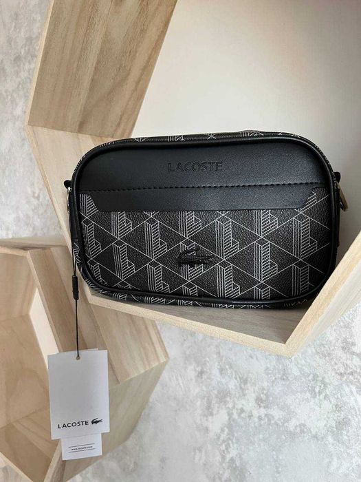 Чоловіча Сумка месенджер через плече Lacoste monogram