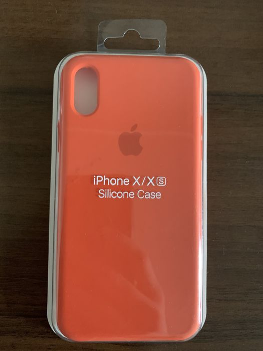 Чохол silicone case orange для iphone x/xs