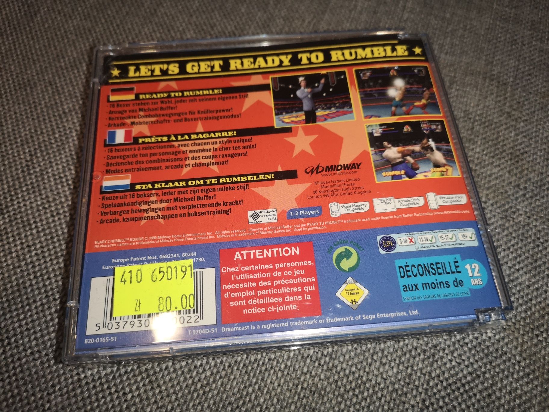 Ready 2 Rumble Boxing DREAMCAST Sega gra ANG (stan bdb) kioskzgrami