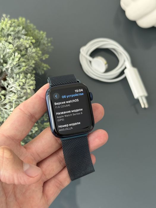 Apple Watch 6 44mm Blue годинник гарантія