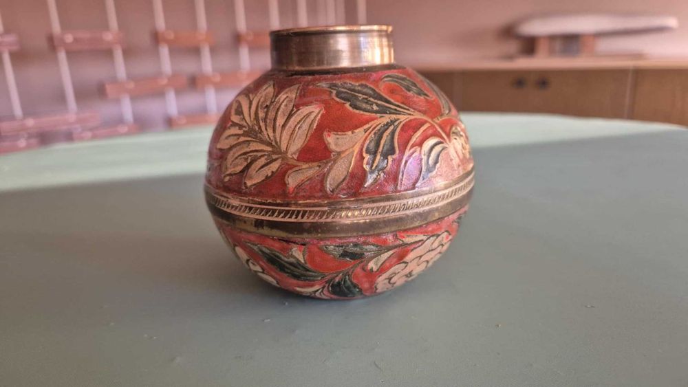 Wazon retro mosiądz ozdobny