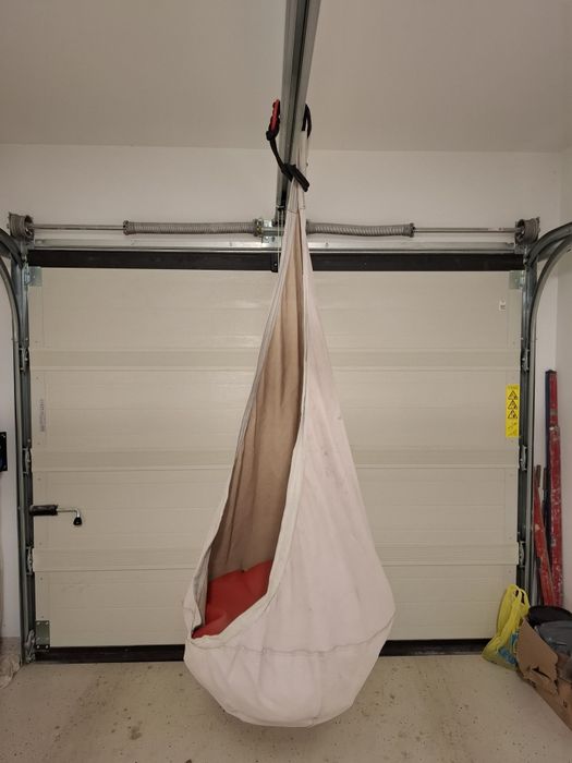 Kokon fotel wiszący z poduszką dmuchaną hustawka do domu i ogrodu