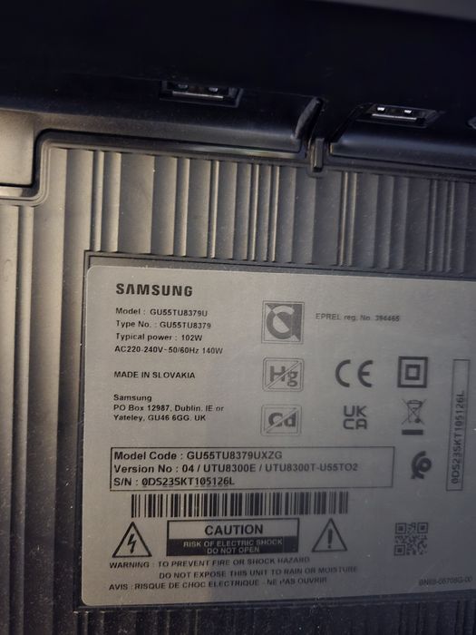 Telewizor Samsung GU55TU8379 CURVED 4K SMART TV

Model: GU55TU8379U