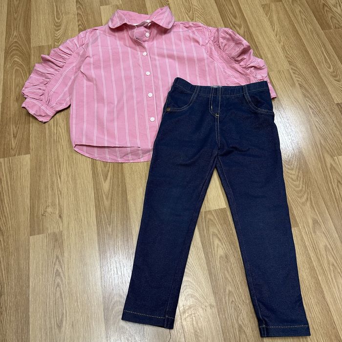 Зимова курточка теплий светр джинси лосіни кофта дівчинці 3 4 98 104