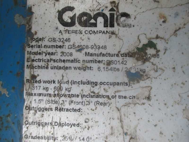 Podnośnik nożycowy zwyżka 12 m Genie GS3246 (Haulotte JLG) UDT