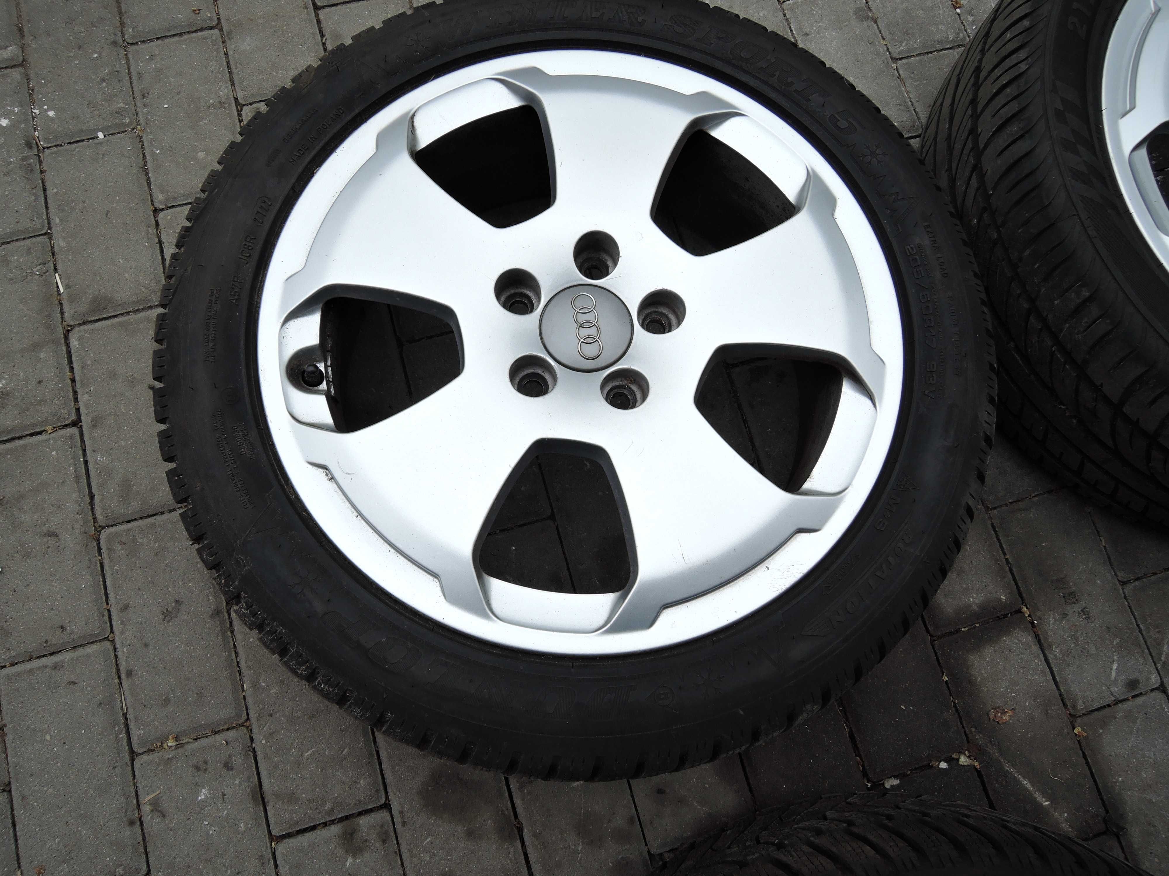 Felgi audi 17 5x112  6 cali et 48  orginał opony zima