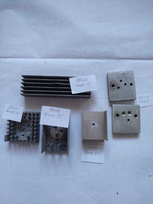 Радиаторы алюминиевые для охлаждения транзисторов, диодов