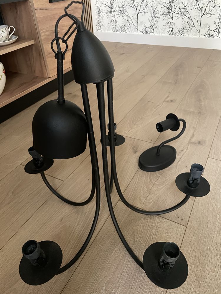 Lampa sufitowa czarna